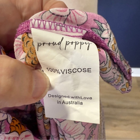 Proud Poppy "Eliza" Plus Size Pink Floral Ruffle Tiered Dress, Size 22 - Picture 8 of 9